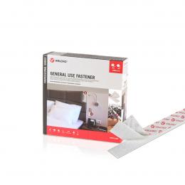 Doppelseitiges Klebeband Klettverschluss Wei&szlig; 20 mm x 25 m