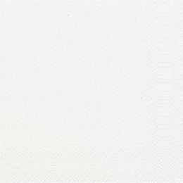 Duni Cocktail-Servietten 3lagig Tissue Uni weiß, 24 x 24 cm, 20 Stück