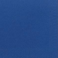 Duni Cocktail-Servietten 3lagig Zelltuch Uni dunkelblau, 24 x 24 cm, 250 Stück