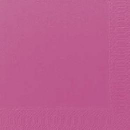 Duni Cocktail-Servietten 3lagig Zelltuch Uni fuchsia, 24 x 24 cm, 250 Stück