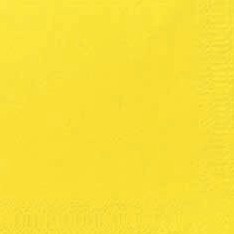 Duni Cocktail-Servietten 3lagig Zelltuch Uni gelb, 24 x 24 cm, 250 Stück