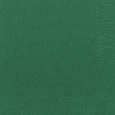 Duni Cocktail-Servietten 3lagig Zelltuch Uni jägergrün, 24 x 24 cm, 250 Stück