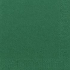 Duni Cocktail-Servietten 3lagig Zelltuch Uni jägergrün, 24 x 24 cm, 250 Stück