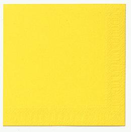 Duni Dinner-Servietten 3lagig Tissue Uni gelb, 40 x 40 cm, 20 Stück