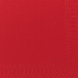 Duni Dinner-Servietten 3lagig Tissue Uni rot, 40 x 40 cm, 250 Stück