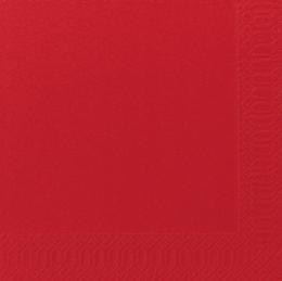 Duni Dinner-Servietten 3lagig Tissue Uni rot, 40 x 40 cm, 250 Stück