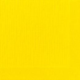 Duni Dinner-Servietten 4lagig Tissue geprägt Uni gelb, 40 x 40 cm, 50 Stück