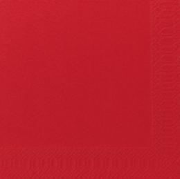 Duni Servietten 3lagig Tissue Uni rot, 33 x 33 cm, 250 Stück