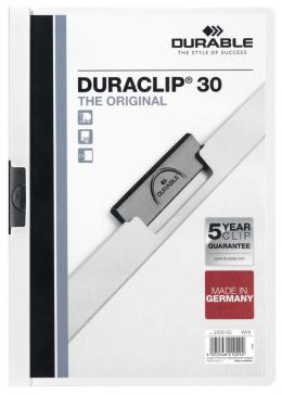 DURABLE Klemmhefter DURACLIP ORIGINAL 30, DIN A4, wei&szlig;