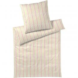 elegante Rainbow Bettw&auml;sche-Set aus Mako-Batist - sonne - 135x200 / 40x80 cm