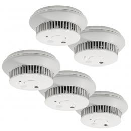 Eqiva 5er-Spar-Set Rauchwarnmelder RM201, mit 10-Jahres-Batterie, VdS-zertifiziert/Q-Label