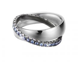 Esprit Ring 925 Silber BRILLIANCE COUPLE BLUE Zirkonia, 57 - 18,1