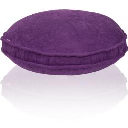 farbenfreunde FRESH Frottee Stegkissen rund - mit Füllung - ultra violet - Ø 65 cm - Höhe 10 cm