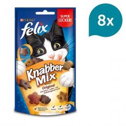 FELIX KnabberMix Original Katzensnack bunter Mix 8x60g