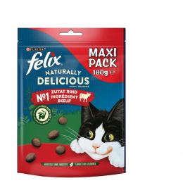 FELIX Naturally Delicious Katzensnack mit Rind & Goji Beeren 180g