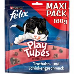 FELIX Play Tubes Katzensnack Truthahn und Schinken 5x180g