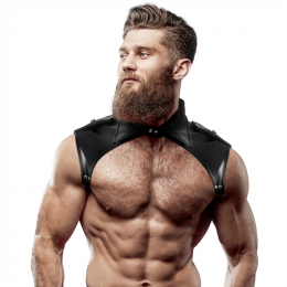 FETISH SUBMISSIVE ATTITUDE - BRIGADE-VERSTELLBARES HALSGESCHIRR FÜR MNNER AUS &Ouml;KO-LEDER
