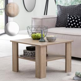 FineBuy Couchtisch SV51868 Holz 60 x 42 x 60 cm Design Holztisch mit Ablage | Wohnzimmertisch Coffee Table | Sofatisch Loungetisch | Kaffeetisch Stubentisch mit Stauraum | Tisch Wohnzimmer