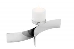 Fink EZ-MELODY Kerzenhalter 1-flammig - vernickelt - 9 x 40 x 16 cm