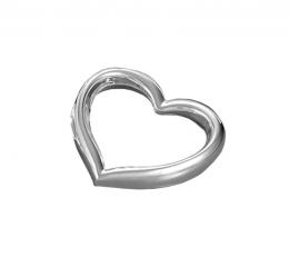 Fink Heart Serviettenringe 4er Set - silber - 4 x Ø 5 cm