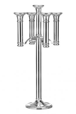 Fink MERKUR Bodenleuchter 5-flammig - vernickelt / silberfarben - H 85 x Ø 41,5 cm