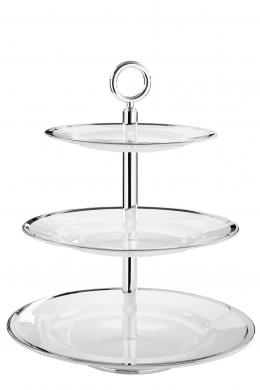 Fink Platinum 3er Etagere - silberfarben / Anlaufschutz - 39x30 cm