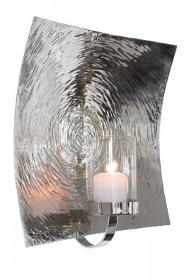 Fink TOBAGO Wandkerzenhalter - Edelstahl - Höhe 39 cm - 39x20 cm