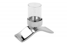 Fink WAVE Teelichthalter - vernickelt - Ø 6 cm - 13 cm
