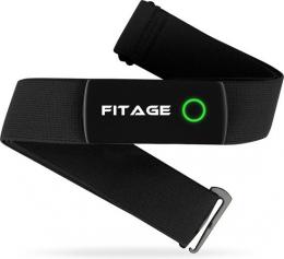 FITAGE Herzfrequenz-Messgerät HRM-DUAL - Herzfrequenz-Messband mit Bluetooth und ANT+ Sensor - Wiederaufladbare Batterie