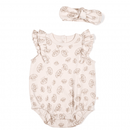 Flutter Bubble Baby Strampler - Seashells