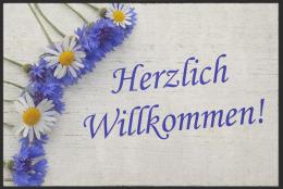 Fussmatte Herzlich Willkommen 10084 - 120 cm x 200 cm / Mit Gummirand