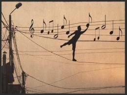 Fussmatte Musik 4933 - 90 cm x 65 cm / Mit Gummirand