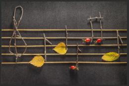 Fussmatte Musik 6333 - 100 cm x 200 cm / Mit Gummirand