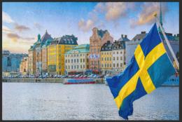 Fussmatte Schweden 4482 - 60 cm x 45 cm / Mit Gummirand