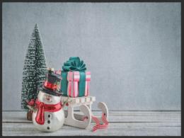 Fussmatte Weihnachten 4972 - 90 cm x 90 cm / Mit Gummirand