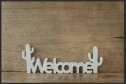 Fussmatte Welcome Kaktee 4780 - 120 cm x 200 cm / Ohne Gummirand