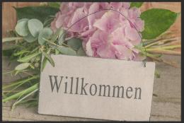 Fussmatte Willkommen 10171 - 100 cm x 70 cm / Mit Gummirand