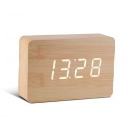 Gingko Brick Click Clock Beech Wecker - Holzoptik - beech - 15x4,5x10 cm