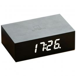 Gingko Flip Click Wecker mit Kippfunktion - schwarz - 11,5x7x3,6 cm