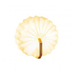 Gingko Smart Accordion Lampe - Walnuss - 10,5x10,5 cm - Breite 4-30 cm