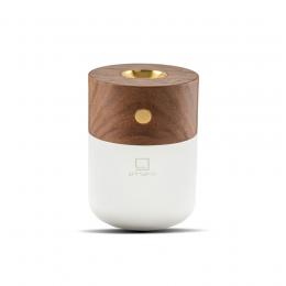 Gingko Smart Diffuser Lamp Tischlampe mit Diffusor - kupfer/walnuss - 6,5x6,5x9 cm