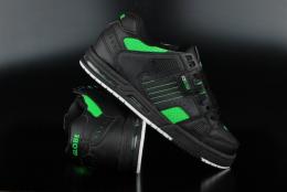 Globe Sabre Black Moto Green Sneaker