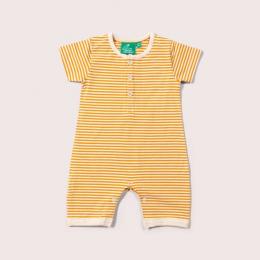 Goldgestreifter Bio Baby Strampler