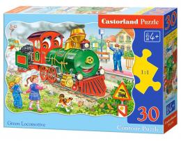 Green Locomotive - Puzzle - 30 Teile