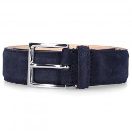 Gürtel 8501S Veloursleder blau