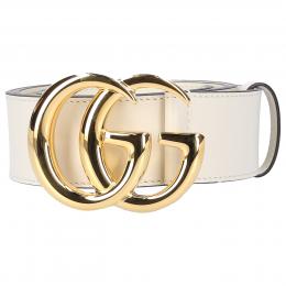 Gürtel GG Kalbsleder cremeweiß