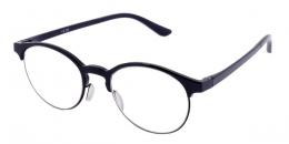 Halbrahmen Lesebrille in runder Form blau