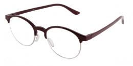 Halbrahmen Lesebrille in runder Form rot