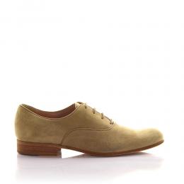 Halbschuhe Veloursleder beige