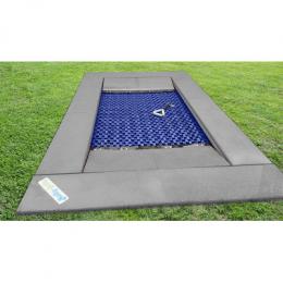 Hally-Gally Rollstuhl-Bodentrampolin Vario, Mittelgrau, Blau